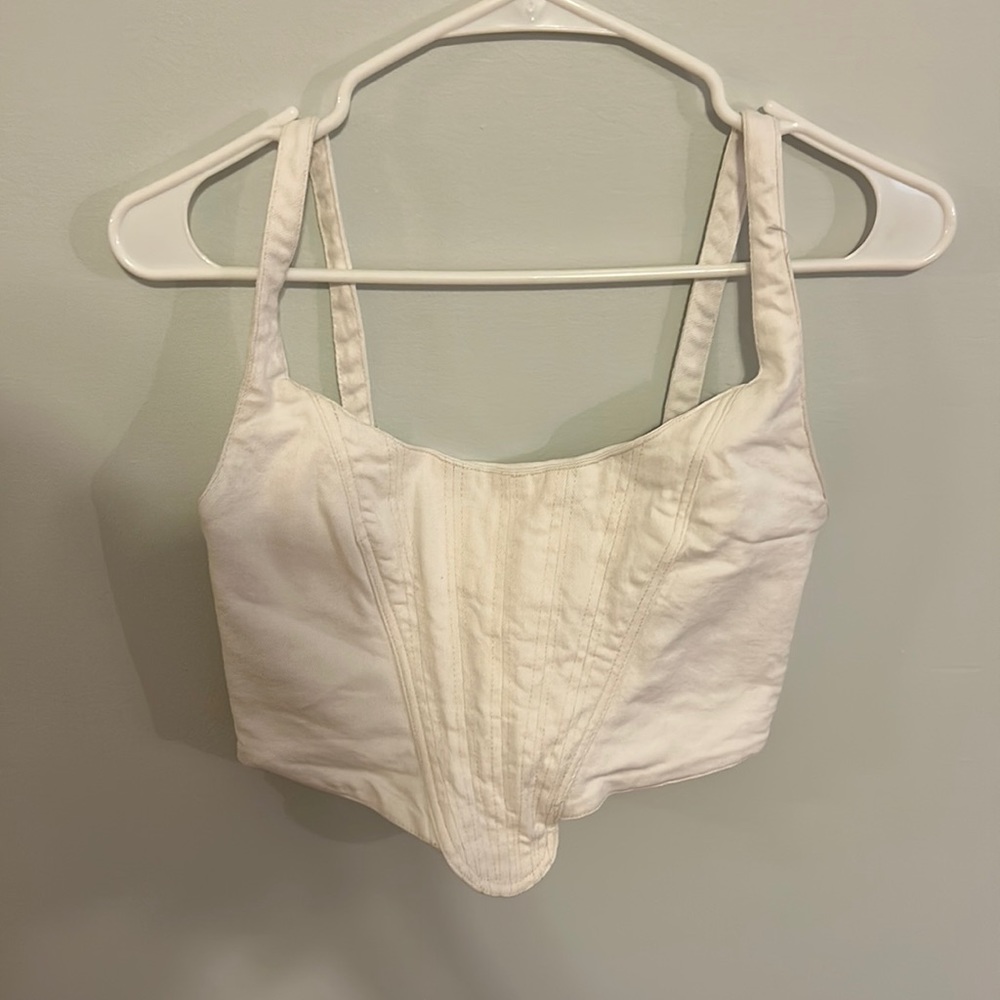 Zara denim corset top